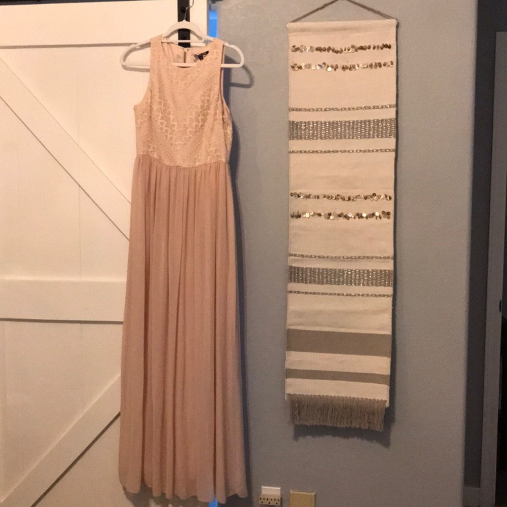 Blush maxi dress